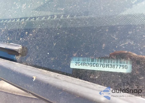 2016 Dodge Grand Caravan Sxt из США, поврежденный, VIN 2C4RDGCG7GR387790